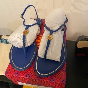 New! Never worn! Tory Burch Emmy Sandals in size 7.5 in Nautical Blue